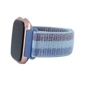 Nylon Sport Bands for Fitbit Versa 1,2, & Lite - #2 Blue Striped